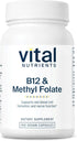 Vital Nutrients Vitamin B12 & Methyl Folate, Vegan Supplement, 100 Capsules