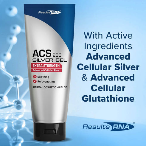 Results RNA ACS 200 Silver-Glutathione Gel, Advanced Cellular Colloidal Silver Gel for Wound Care (8 oz)