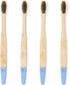 Wild & Stone 100% | Firm Bristle Organic Bamboo Toothbrush | Four Handle Patterns | Firm Fibre Bristles | Biodegradable
