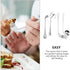 BESTonZON Adaptive Fork and Spoon, Angled Utensils Curved Flatware for Self Feeding, Anti Shake Tableware