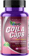America Medic & Science Colla Caps (60 Caplets) | Collagen Supplement with Hyaluronic Acid & Vitamin C | Promotes