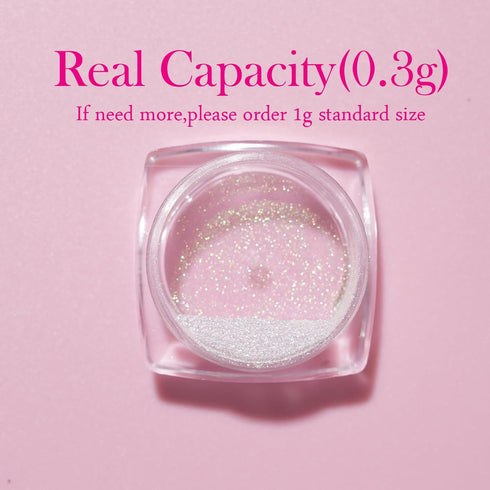 Pretty Diva 0.3g Unicorn Chrome Nail Powder - Aurora Iridescent Chrome Powders for Nails, Mermaid Chrome Pigment