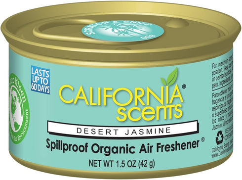 California Scents Spillproof Can Air Freshener, 1.5 oz, Desert Jasmine, Eco-Friendly Odor Neutralizer, 12 Pack