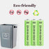 12 Packs 1.2V AAA 400mAh Ni-MH Rechargeable Batteries for Garden Solar Lights