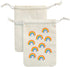 12-Pack Rainbow Party Favor Bags, Mini Canvas Drawstring Treat Pouches, Kids Birthdays, Unicorn Celebrations