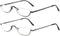 Half Frame Reading Glasses, Spring Hinge Half Moon Readers for Men and Women
