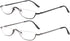Half Frame Reading Glasses, Spring Hinge Half Moon Readers for Men and Women