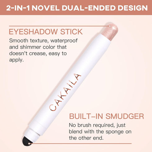 Cream Eye-Shadow Stick, Waterproof Cream Eyeshadow Pen, Rotatable Creamy Eye Shadow Pencil Crayon, Matte and Shimmer