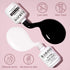 RARJSM Black and White Gel Nail Polish 15ml Soak Off UV LED Curing Required for French Manicure, 2pcs Set