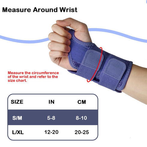 NuCamper Wrist Brace - Carpal Tunnel Support for Men and Women, Adjustable Splints with Compression Sleeve