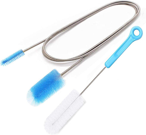 CPAP Tube Cleaning Brush, Flexible Stainless (6 Feet) Plus Handy Brush (10 Inches) for Standard 22mm Diameter Tubing