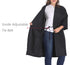 PERFEHAIR Salon Client Gowns, Kimono Style Hair Salon Smocks Capes, 43 Inch Long (Black)