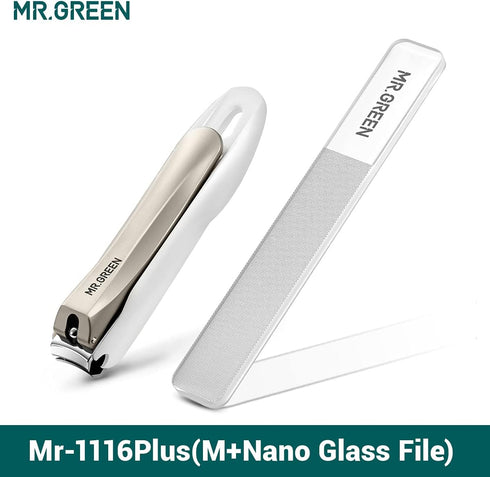 MR.GREEN Nail Clippers, Anti Splash Fingernail Cutter Stainless Steel Manicure Tools with Detachable Design