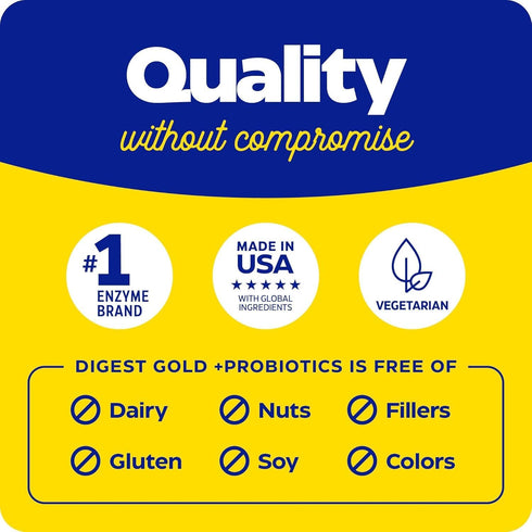 Enzymedica Digest Gold + Probiotics, 2-in-1 Formula for Gut Health, 45 Count