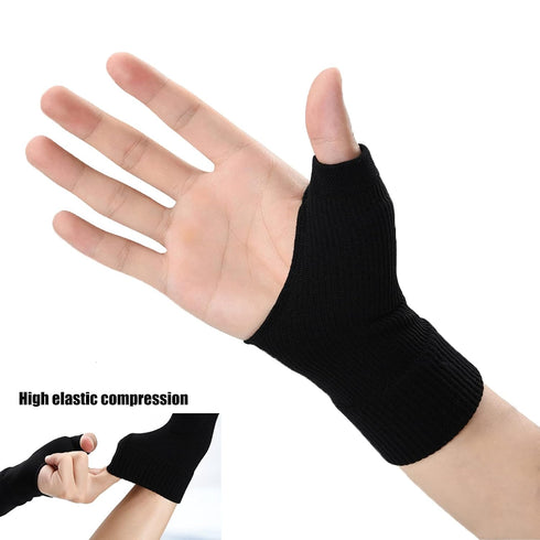 Wrist Thumb Support Compression Gloves (1 Pair), Breathable Brace Sleeves with Soft Gel Pads for Tendonitis, Arthritis,
