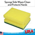 Lola Products Heavy Duty Dual Purpose Non-Scratch Scouring Sponge, 6-Pack, 3.75" x 2.75" x 1.875"