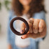 Large Hair Ties for Thick Hair, Non-Slip Seamless Ponytail Scrunchies, Brown, 8 Pcs