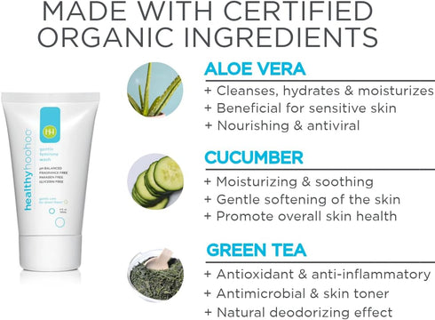 Gentle Feminine Wash for Women, pH Balanced Vulva Cleanser, Unscented Vaginal Soap, 4 fl oz