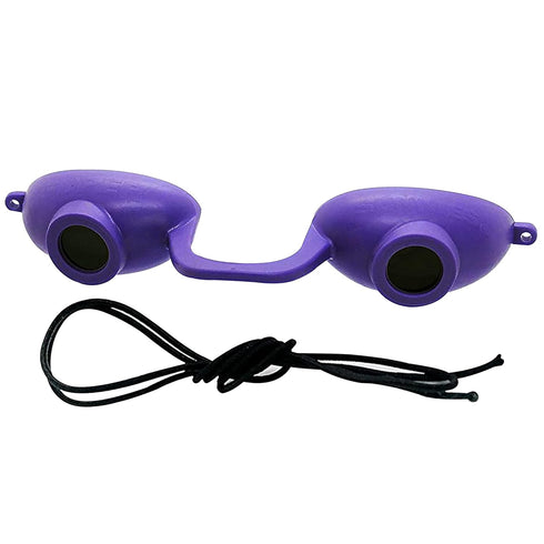 Super Sunnies Evo Flexible UV Eye Protection Goggles, FDA Compliant Tanning Bed Glasses, Purple