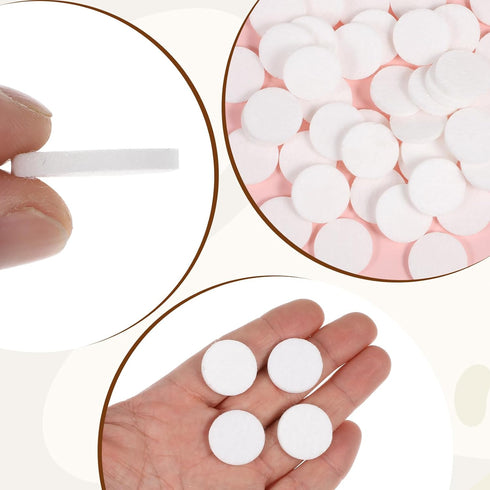 SynHHergyx 100 1 Inch Diffuser Refill Pads, Pcs Round Essential Oil Diffuser Pads Mini Microfibre Perfume Diffuser-Pad