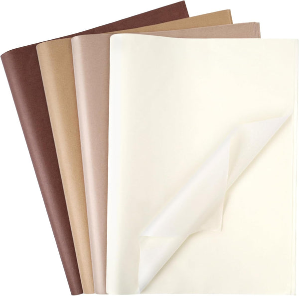 Koogel 112 Sheets Brown Tissue Paper, Bulk Gift Wrapping Paper for DIY Crafts Gift Bags, 20x14 inch