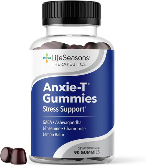 Anxie-T Stress Relief Gummy - Vitamin Supplement for Mood & Mental Focus Support, 90 Gummies