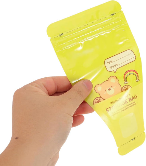 HOODANCOS 120pcs Disposable Milk Formula Bags with Funnel Leakproof Design and Marker Pen, Portable Food Pouch
