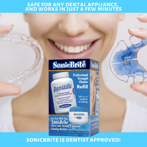 High Intensity Dental Cleaning Powder for Dentures, Retainers, Night Guards, Removes Stains & Plaque