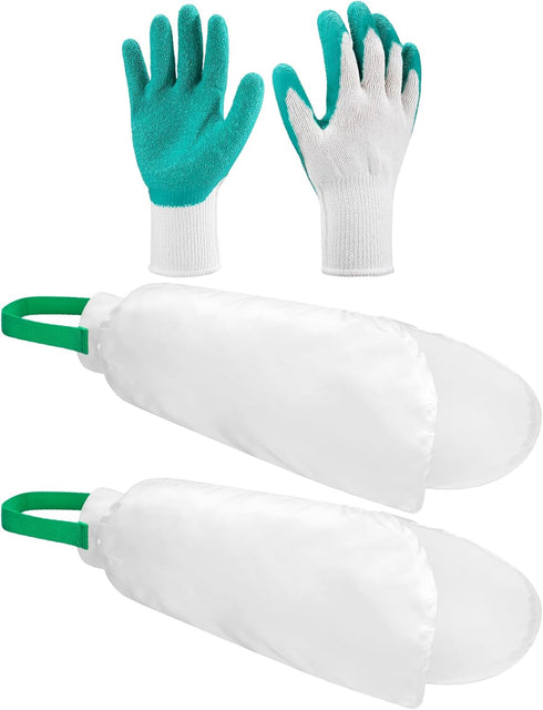Seeloowy 2 Pcs Easy Slide Compression Arm Sleeve Aid Open Toe and 1