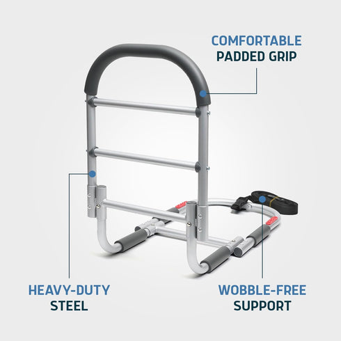 Lunderg Bed Assist Rail for Seniors with Non-Slip Grab Bar - Easy to Install Bed Rails for Elderly Adults Safety