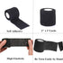 Yuelong Tattoo Grip Tape, 8Pcs Black Cohesive Wrap Tape, Self-Adherent for Tattoo Machine Accessories