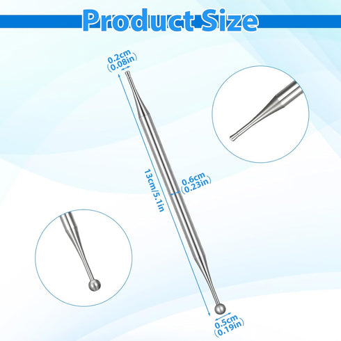 LIQWEI 1 Pc Acupuncture Pen, Fascia Release Tools Reflexology Tools Ear Body Point Probe Tip, Stainless Steel Relax
