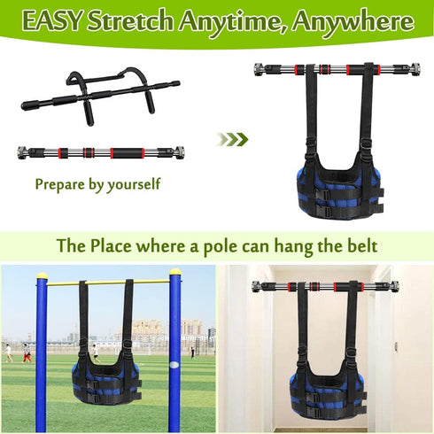 Mybow Back Stretcher Decompression Belt, Lumbar Traction Inversion Table Alternative, Back Pain Relief Device (L 42~50")