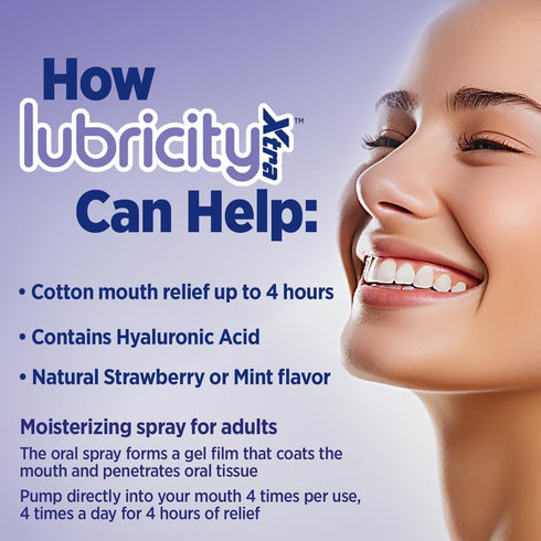 Dry Mouth Spray with Hyaluronic Acid and Xylitol, Strawberry Flavor, Advanced Formula, Saliva Substitute for Dry Mouth