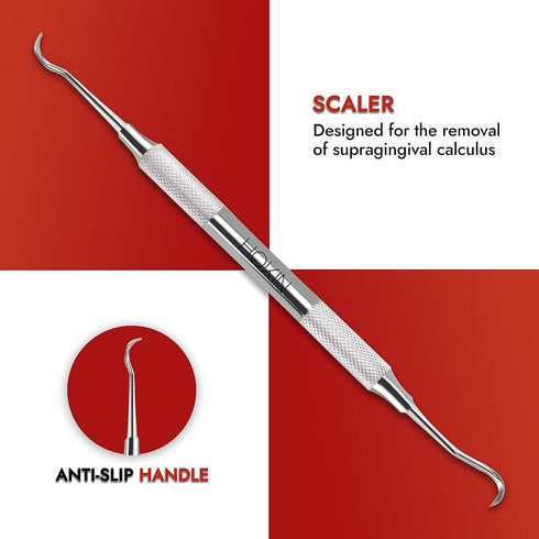 Dental Tools by HOKIN, Plaque Remover for Teeth Cleaning, Stainless Steel Dental Picks for Men, Women, Kids