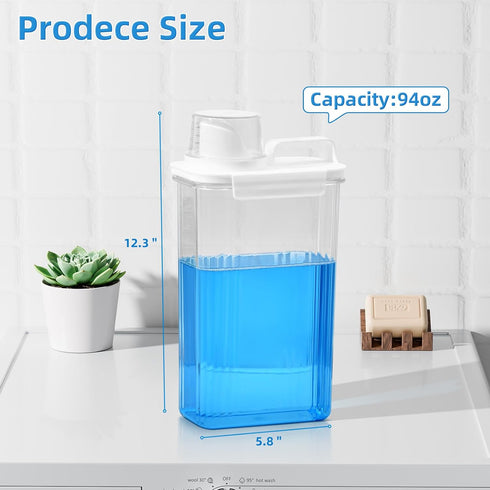 Laundry-Detergent-Dispenser for Laundry Room,94oz Fabric Softener Dispenser,Liquid Laundry Detergent Container,Laundry Detergent Organizer for Laundry Room Organization with 6 Labels,2 Pack by SUBEKYU