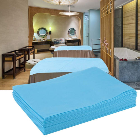 Portable Massage Table, Tattoo Bed Sheet, No Wash Bed Sheet Waterproof Oil-proof Bed Cover for Salon SPA Tattoo Massage Table Hotels (sheets blue)