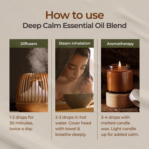 Gya Labs Deep Calm Essential Oil for Diffuser Blend, 100% Natural Calm Oil for Aromatherapy and Relaxing