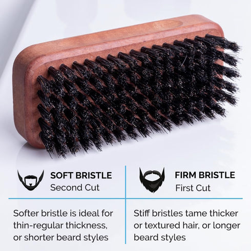 ZEUS Palm Beard Brush, Soft Boar Bristle for Men, Detangles & Smooths Facial Hair (Made in Germany) G92