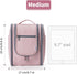 Narwey Small Hanging Toiletry Bag - Women Travel Makeup Organizer for Toiletries and Cosmetics (Medium, Pink)