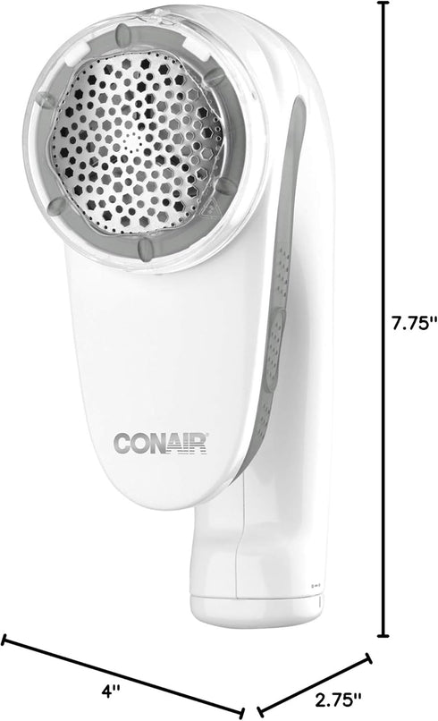 Conair Fabric Shaver and Lint Remover, Rechargeable Portable Shaver, White Color