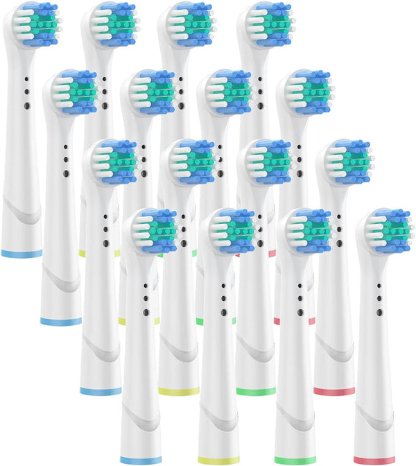 Replacement Toothbrush Heads for Oral B Electric Precision Clean, Compatible with Oralb Brush Heads - 16 Pack