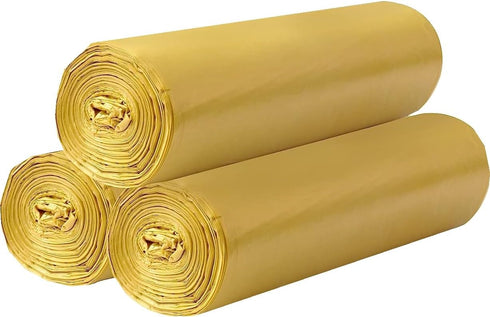 3 Rolls Small Trash Bags, 60 Counts Durable 4 Gallon Garbage Bags for Kitchen, Bathroom, Office (Gold)