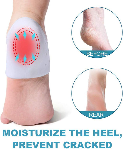 Heel Sleeves, Sumiwish 6PCS Gel Heel Cushion, Support for Plantar Fasciitis, Pain Relief and Cracked Heels