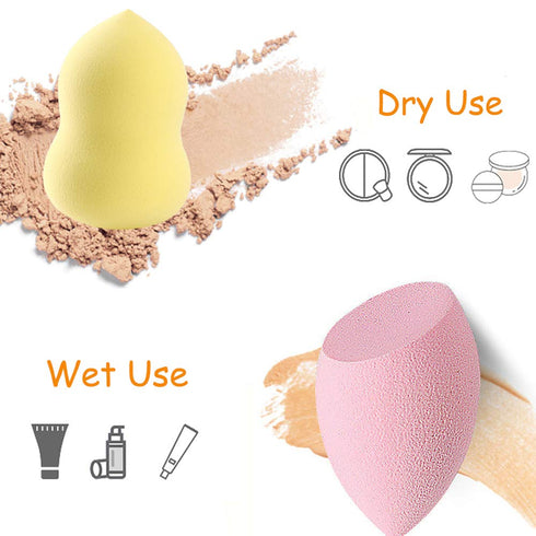 24pcs Makeup Sponge Blender Set, 21 Pcs Latex-Free Vegan Sponges with 3 Pcs Blender Holder for Liquid Cream (Style 1)