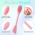 2PCS Manual Facial Cleansing Brush, 2 in 1 Face Mask Brush and Scrubber Tool for Exfoliating Makeup Removal (Pink,