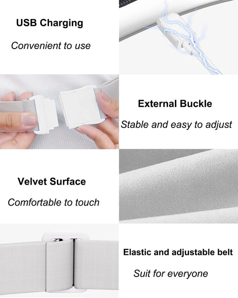 Electric Heating Pad - Portable Cordless Menstrual Heating Pad with 4 Heat Levels and 4 Massage Modes for Cramps