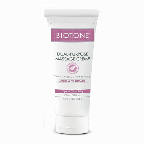 BIOTONE Dual-Purpose Massage Crème with Arnica and Ivy Extracts, Luxurious Feel, Effortless Glide