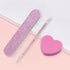 Ipetboom Nail Buffer Heart Shape, 20 Sets Nail File Strips & Mini Buffer Kit for DIY Nail Care