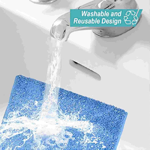 KEEPOW Microfiber Mop Cloth Refills - Compatible with MR.SIGA Professional Mop, Pack of 5